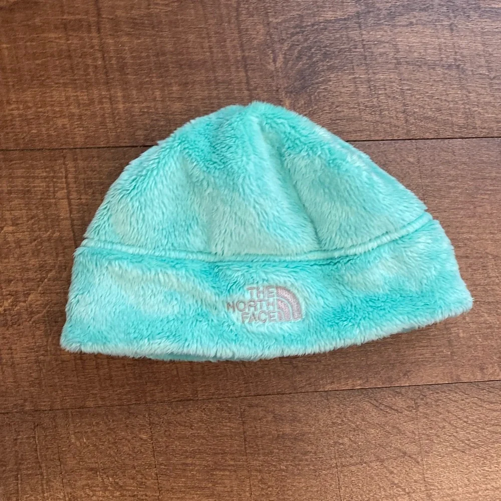 The North Face Infant Baby Mint Green Plush Fleece Beanie Hat